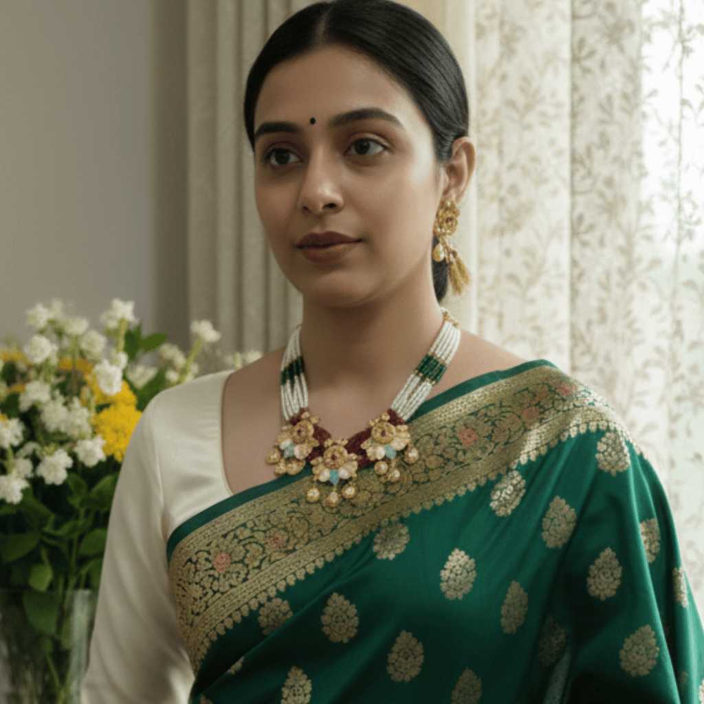 Royal Heritage Pearl Meenakari Set