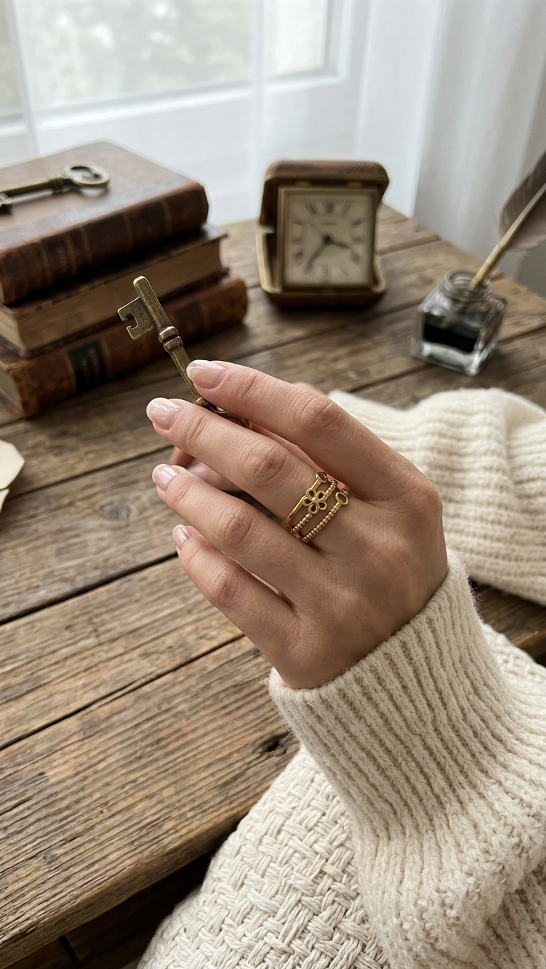 Adjustable Gold Triple Band Charm Ring