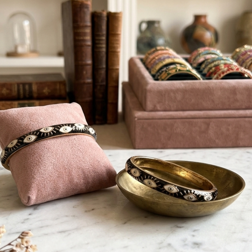 Evil Eye Enamel Kada Bracelets