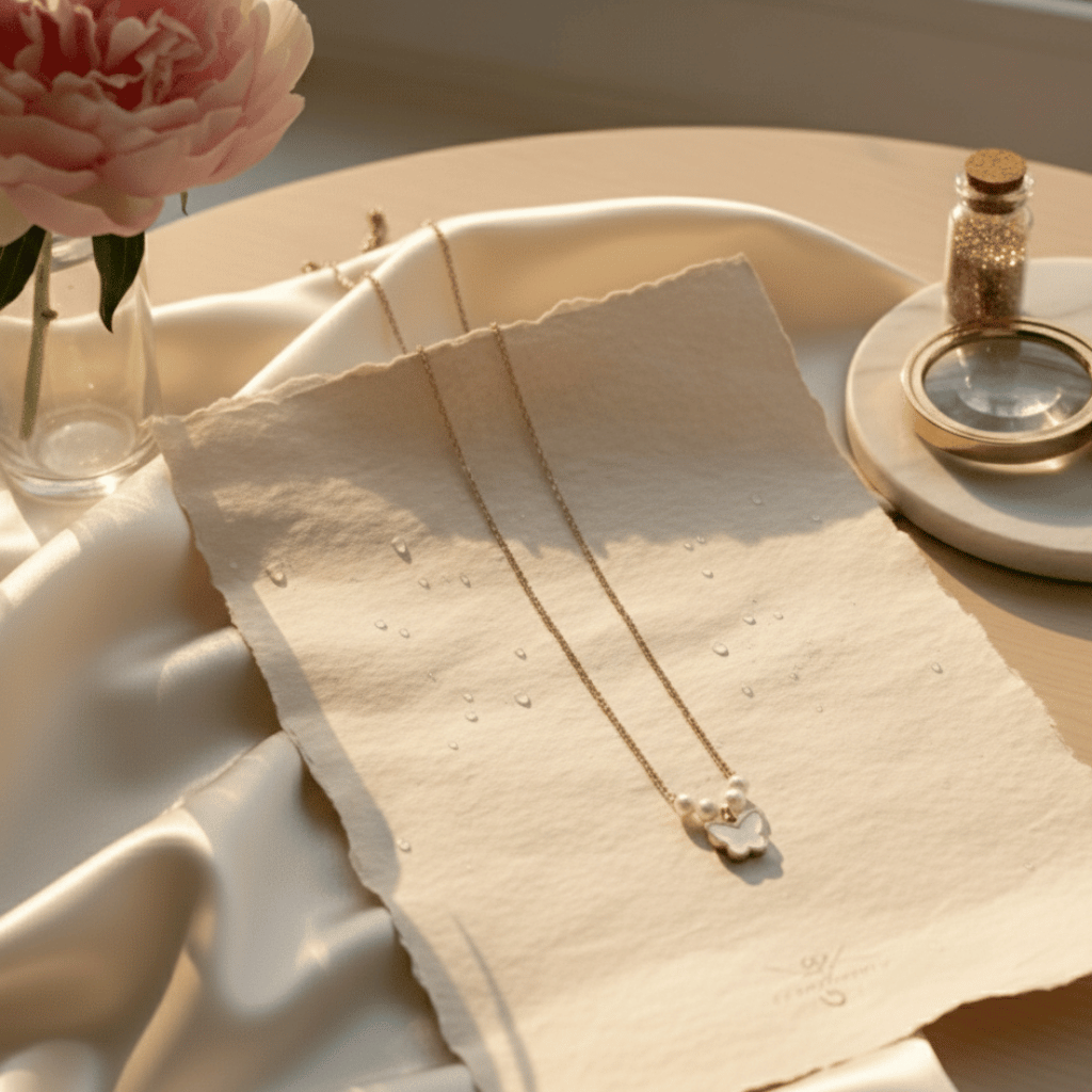 Pearl & Butterfly Pendant Necklace