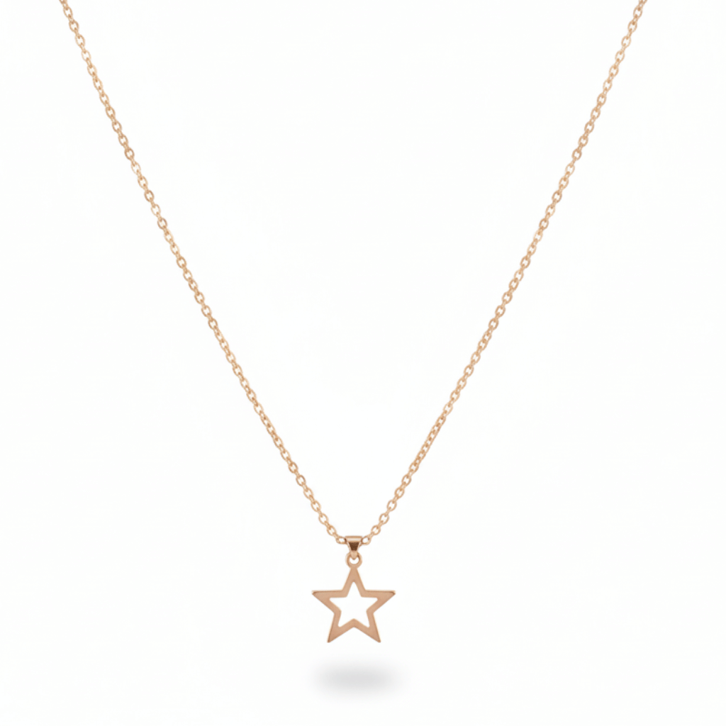 Shining Star Charm Gold Necklace