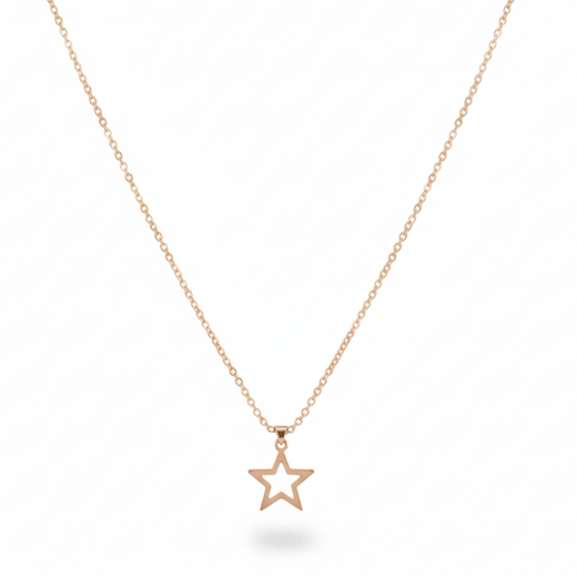 Anti Tarnish Shining Star Charm Gold Necklace