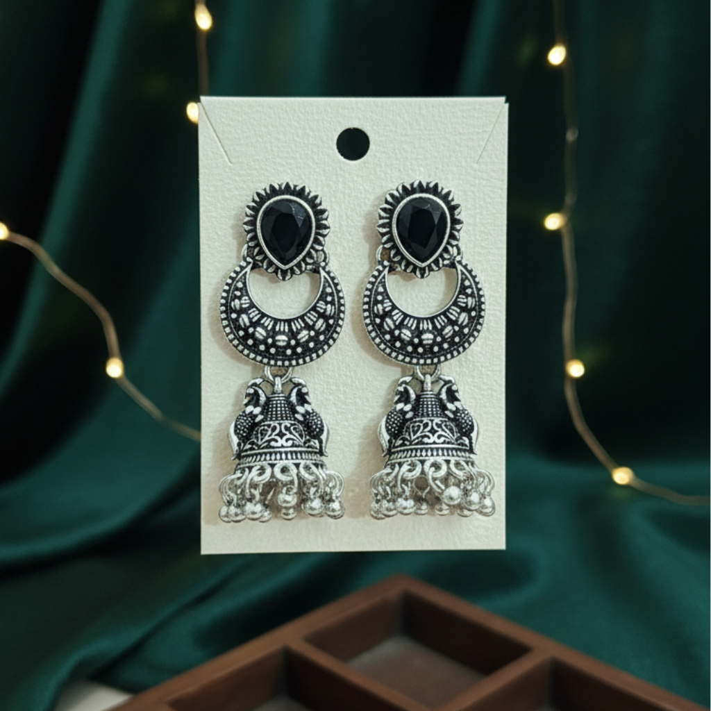 Noorika Oxidised Jhumka