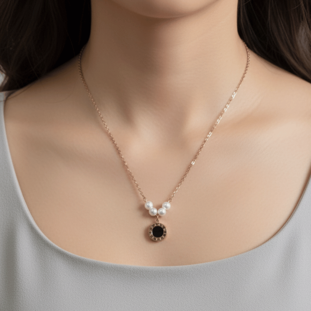 Round Black Pearl Pendant