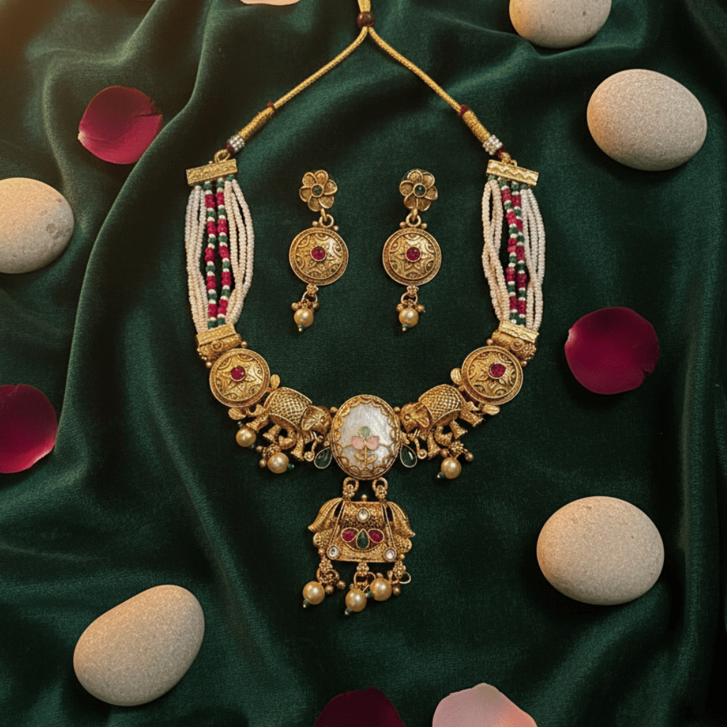 Royal Kundan Temple  Set