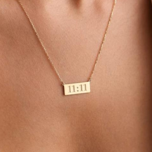 Antitarnish Gold 11:11 Pendant Necklace | Manifestation Lucky Number Jewelry for Women