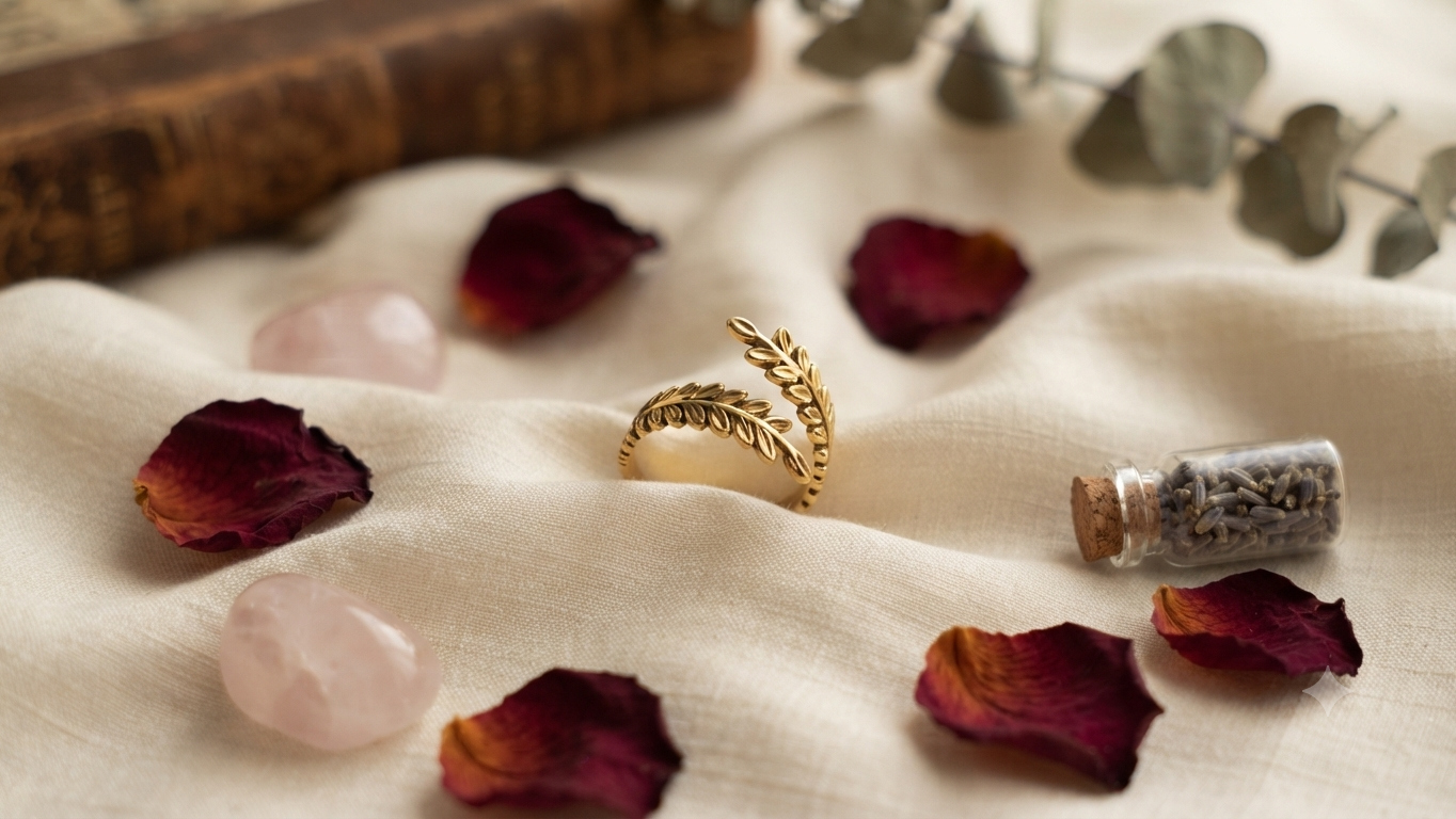 Adjustable Anti-Tarnish Leaf Ring