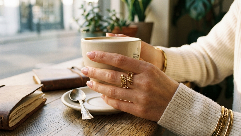 Adjustable Anti-Tarnish Leaf Ring