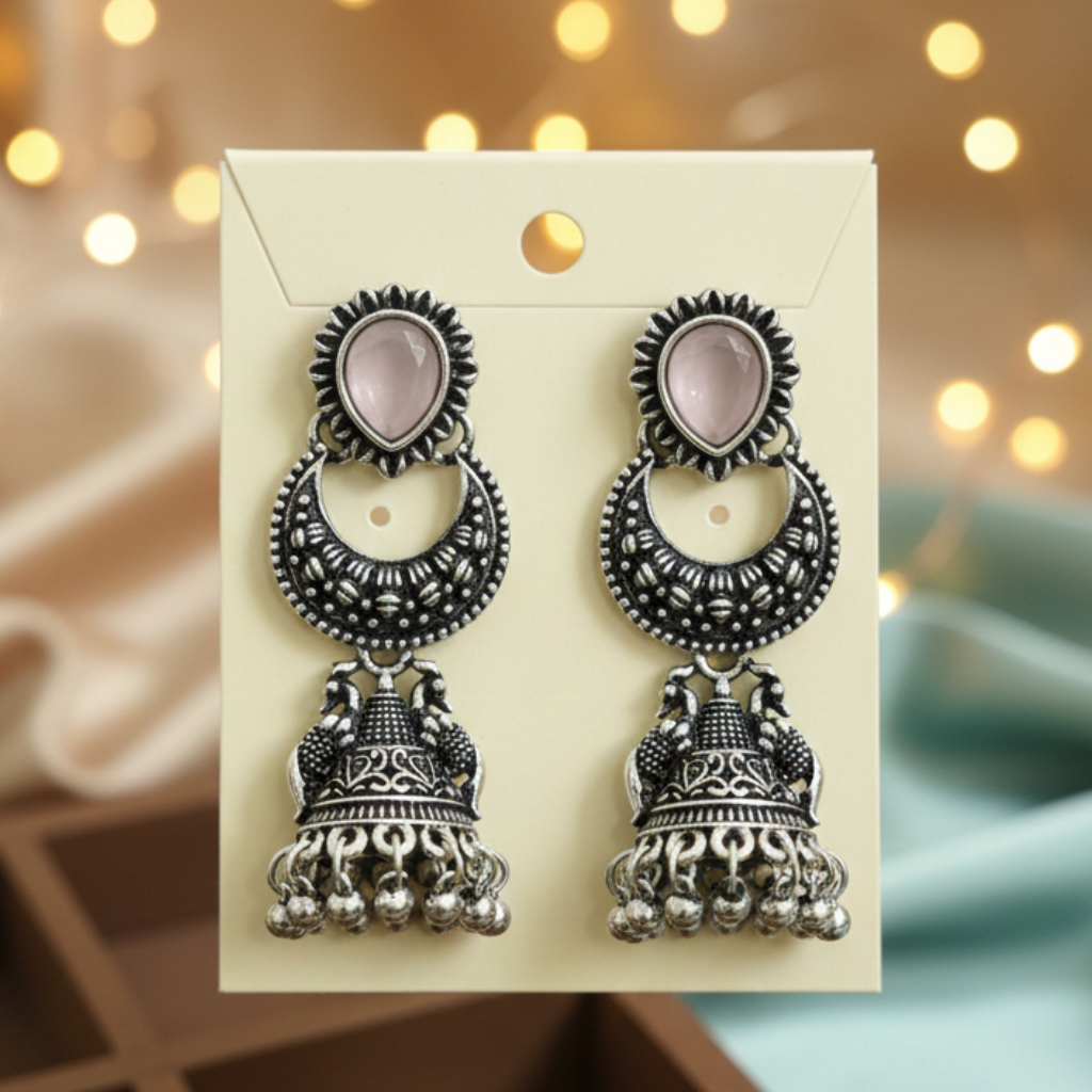 Noorika Oxidised Jhumka