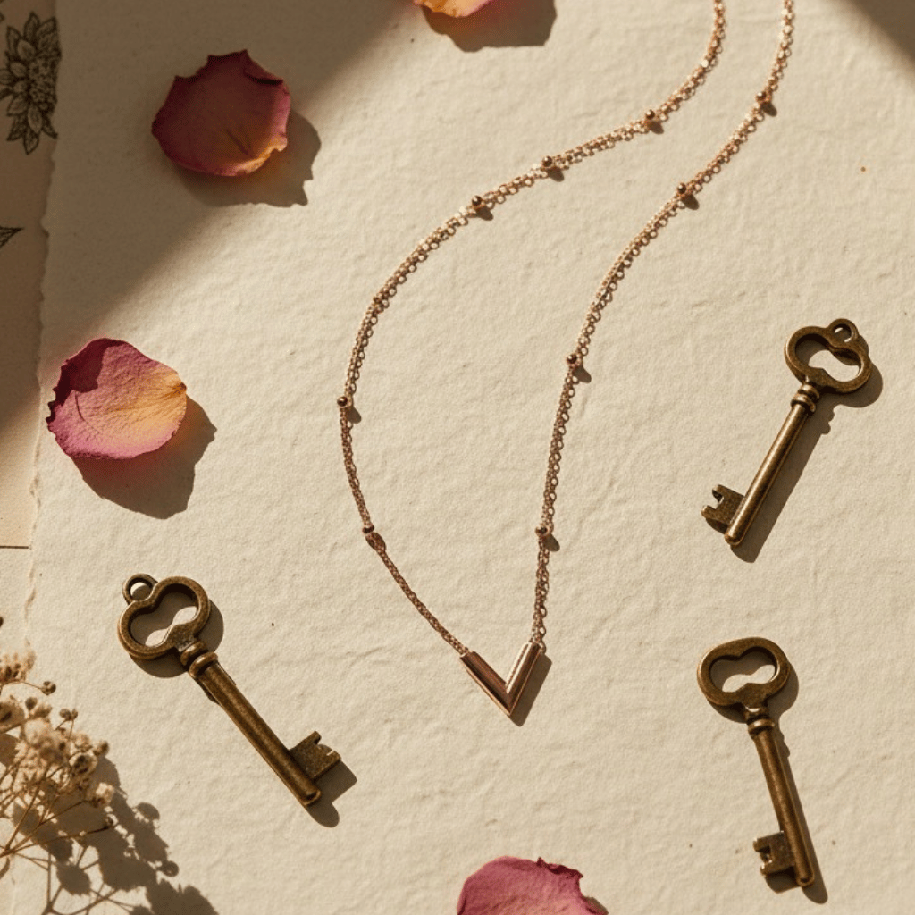 Minimal V Pendant Necklace