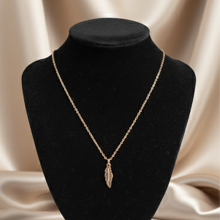 Elegant Feather Charm Necklace
