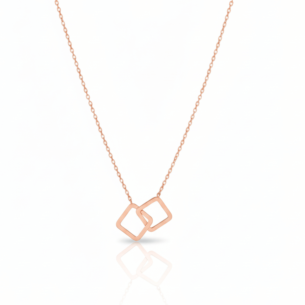 Interlocking Squares Necklace