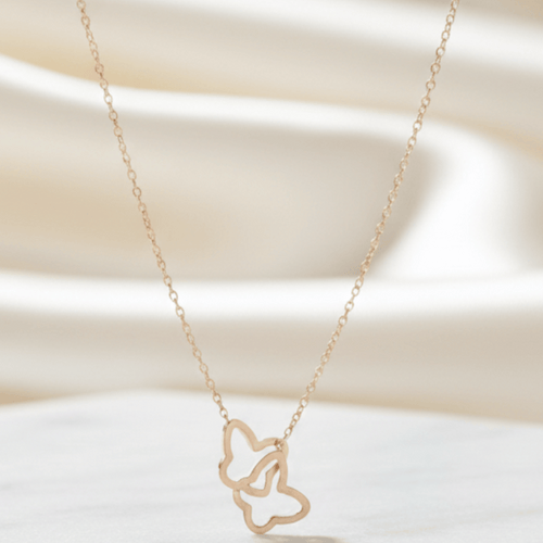 Butterfly Interlock Pendant Necklace