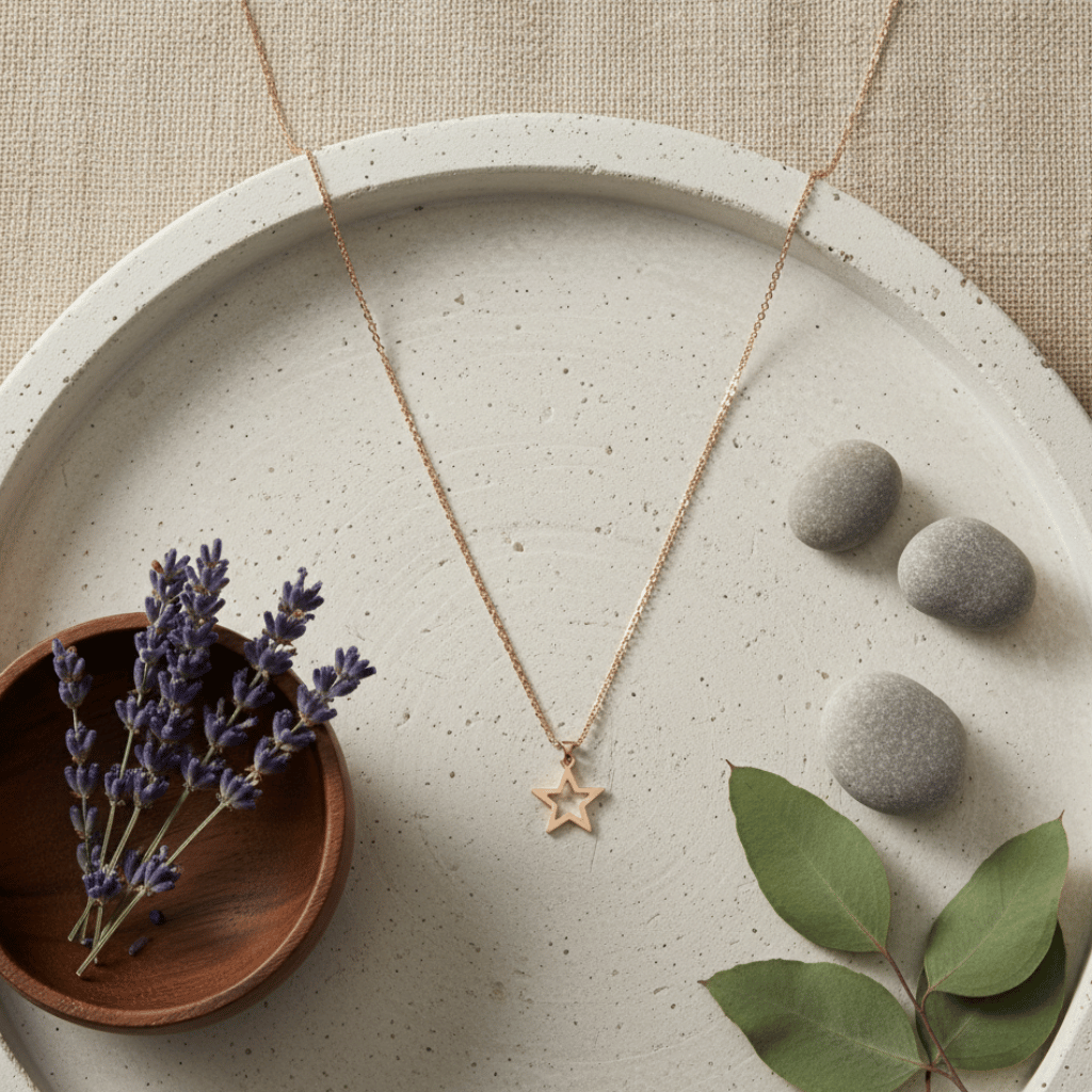 Shining Star Charm Gold Necklace