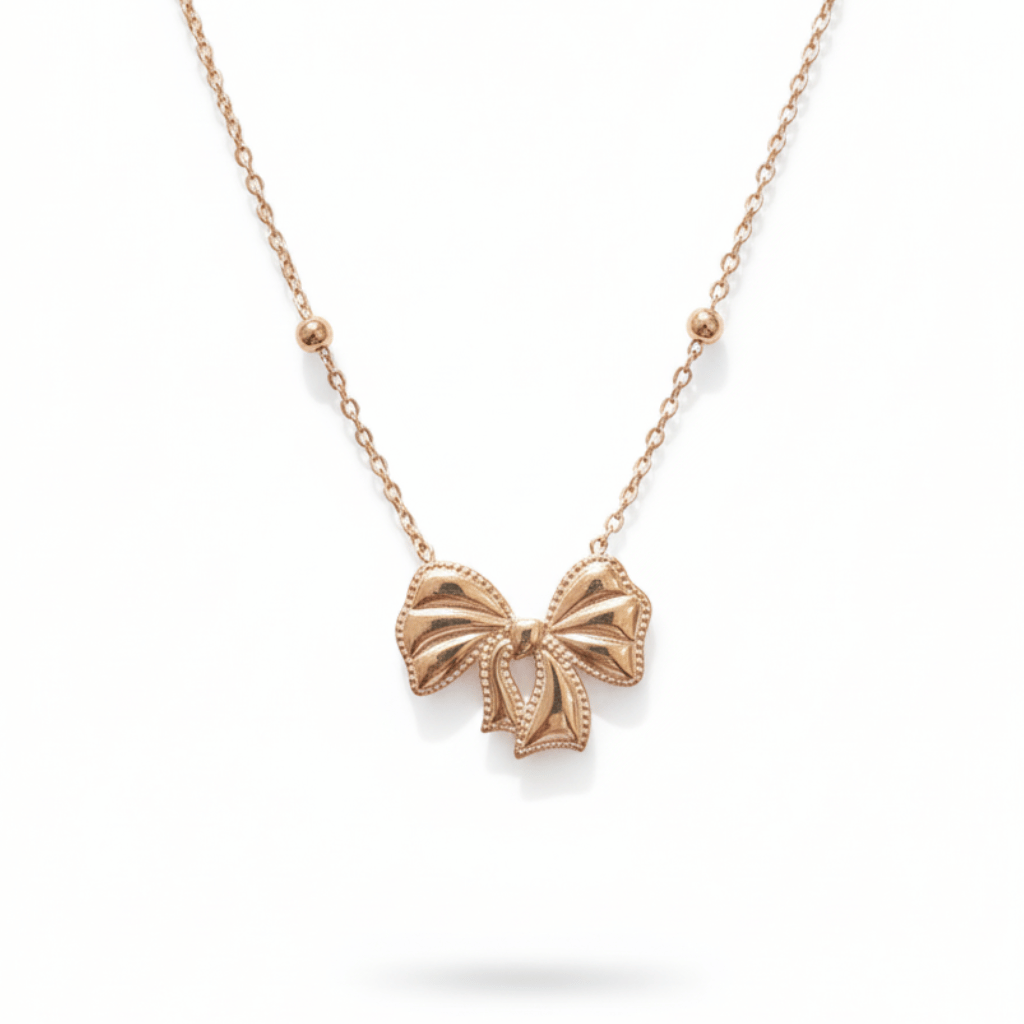 Charming Bow Pendant Necklace