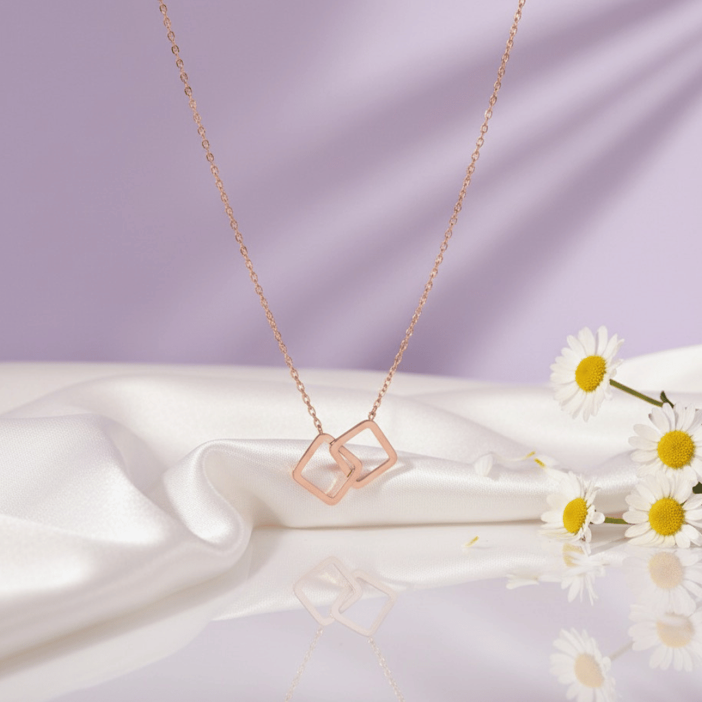 Interlocking Squares Necklace