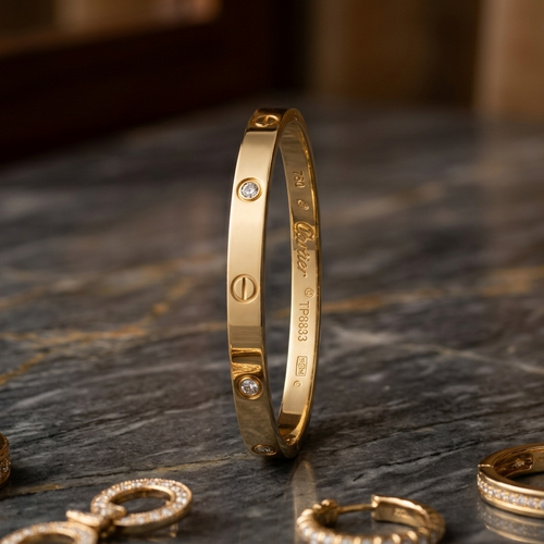 Cartier-Style Gold Screw Bracelet | Anti-Tarnish