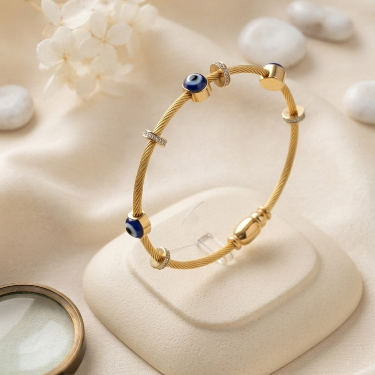 Evil Eye Gold Bracelet | Anti-Tarnish