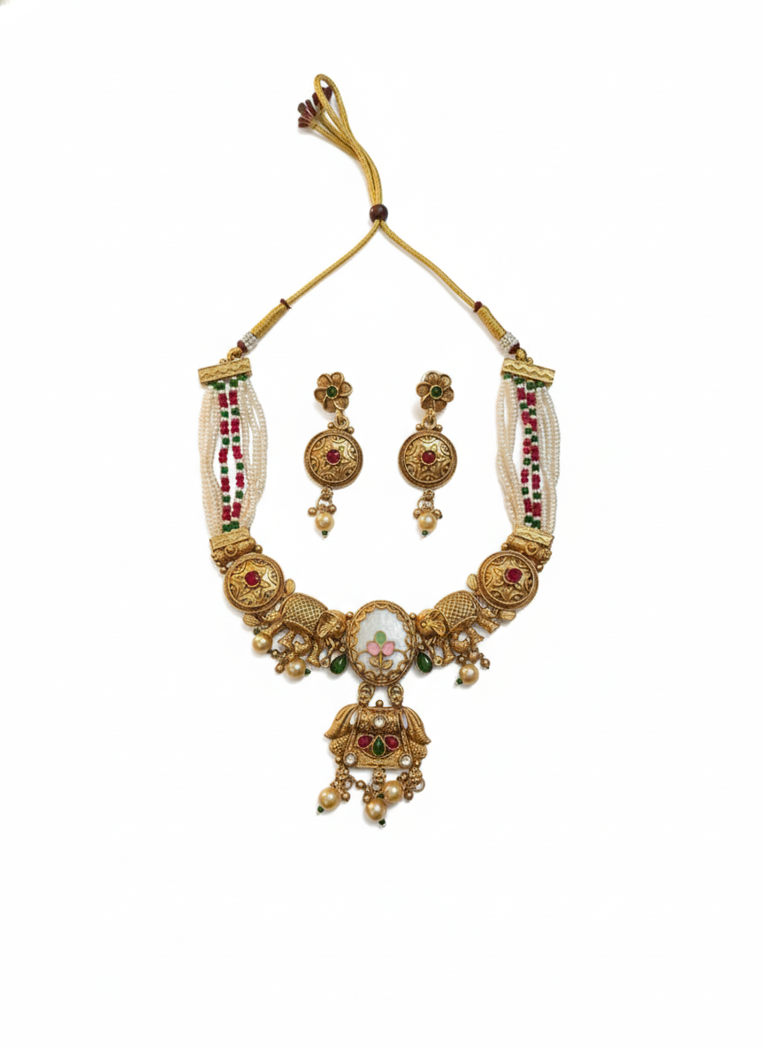 Royal Kundan Temple  Set