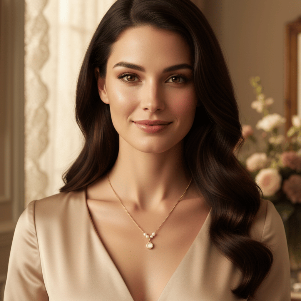 Pearl & Round Pendant Necklace