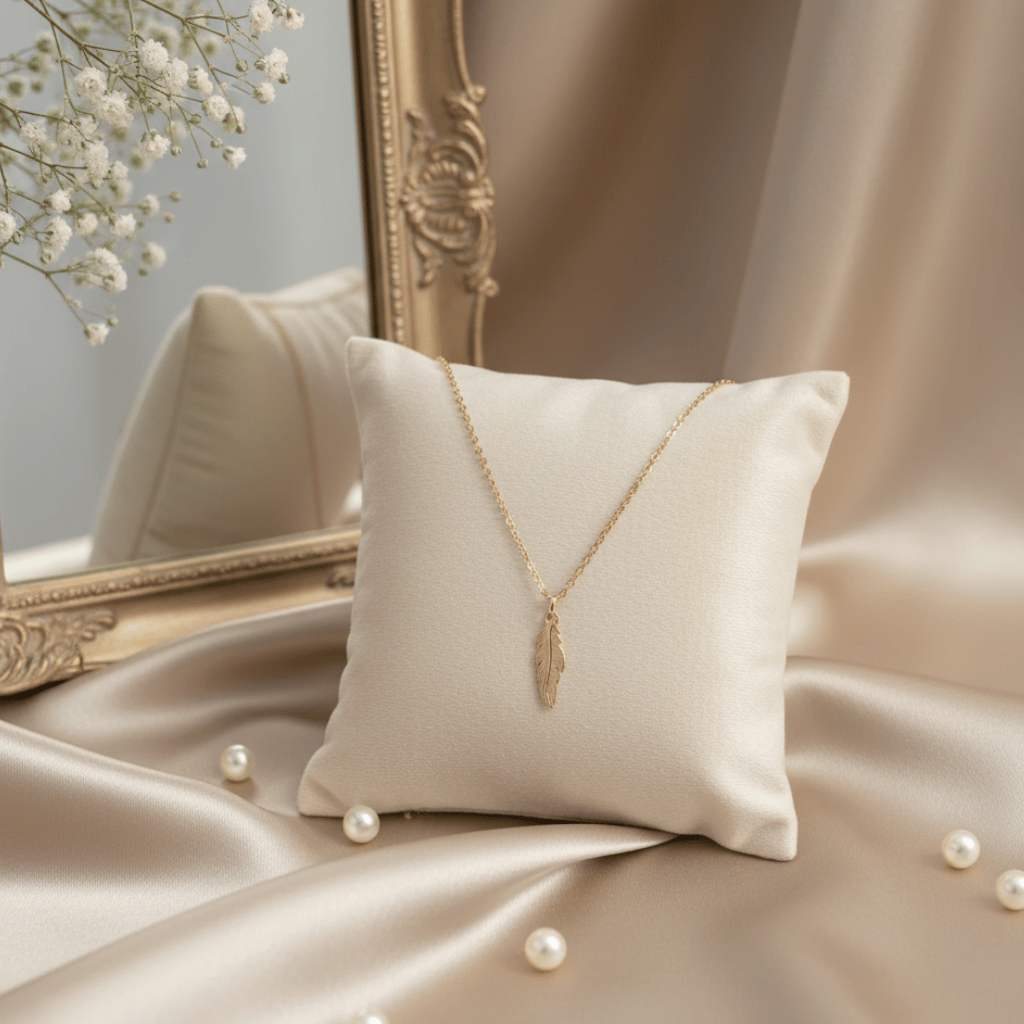 Elegant Feather Charm Necklace