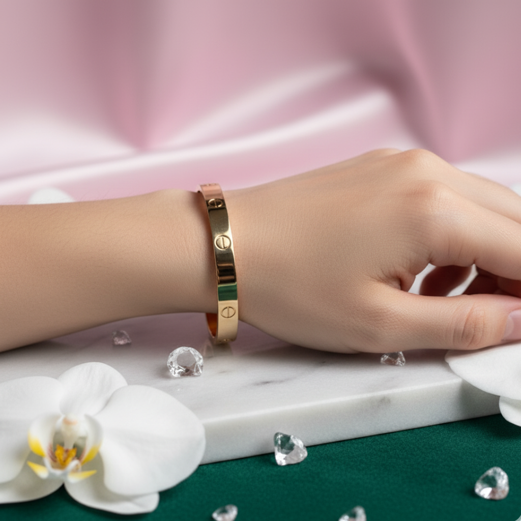 Classic Nail Gold Bracelet