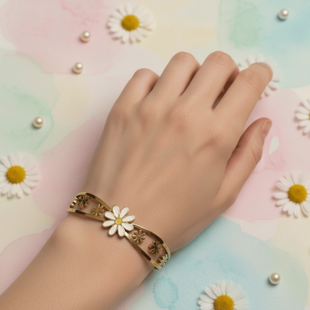 Daisy Bloom Gold Bracelet