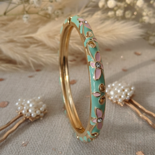 Meenakari Floral Bangle (Per Piece)