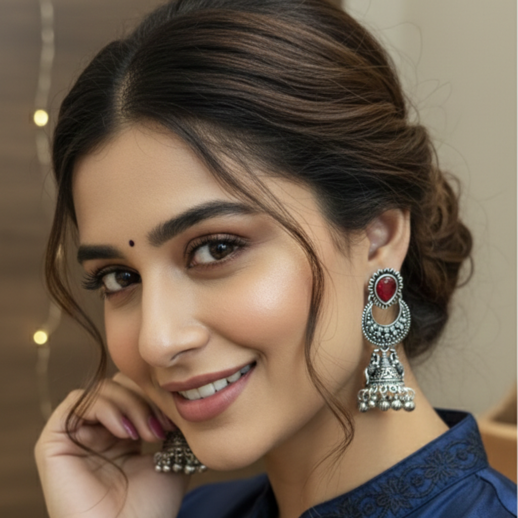 Noorika Oxidised Jhumka