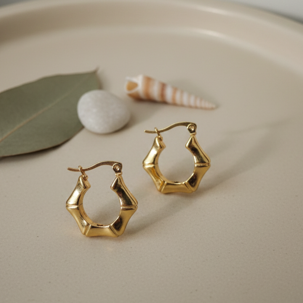 Geometric Gold Hoop Earrings