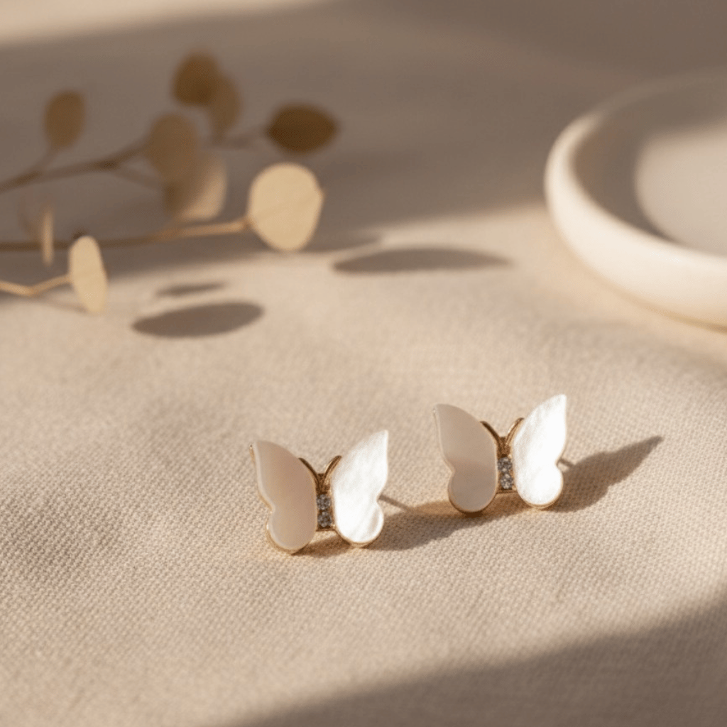 Pearl Butterfly Studs