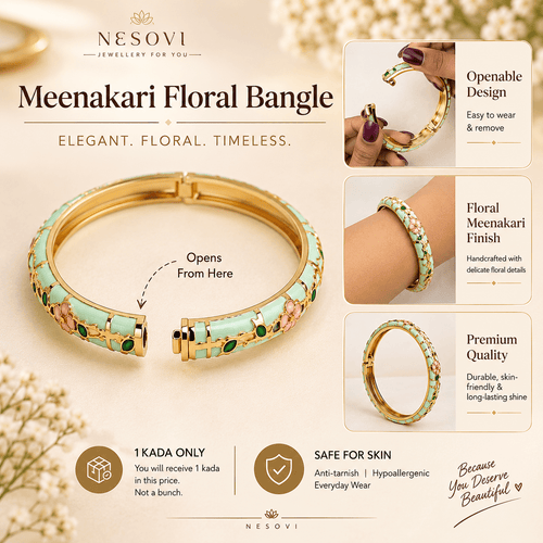 Meenakari Floral Bangle (Per Piece)