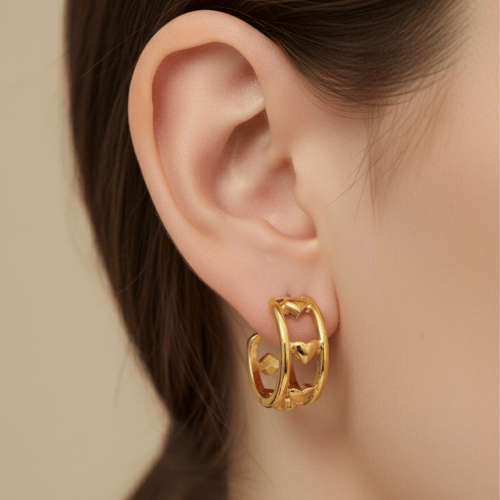 Heart Cut-Out Hoops
