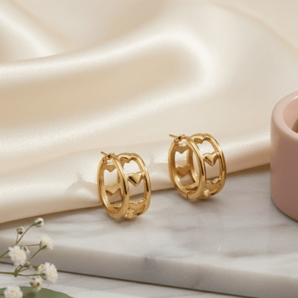 Heart Cut-Out Hoops