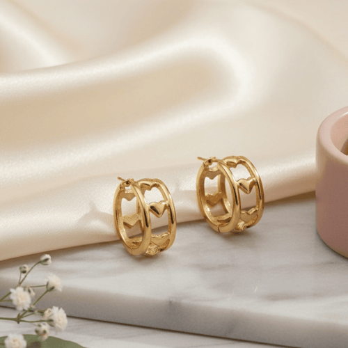Heart Cut-Out Hoops
